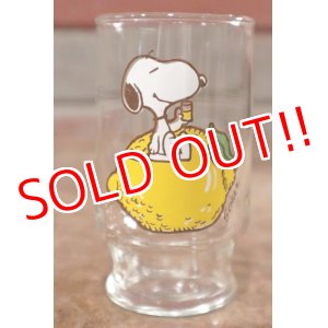 画像: gs-200901-02 Snoopy / Anchor Hocking 1970's mini Glass "Lemon"