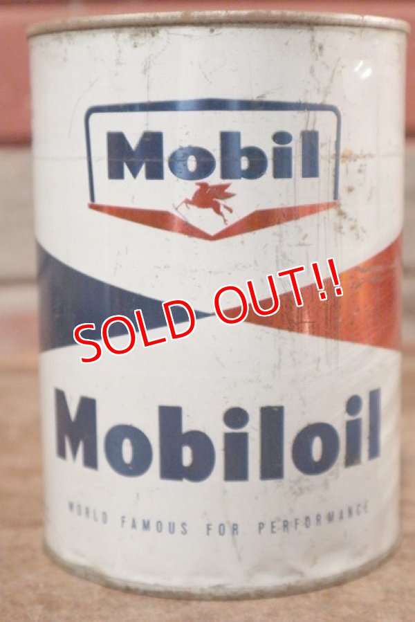 画像2: dp-200901-33 Mobil / Mobiloil One U.S.Quart Oil Can