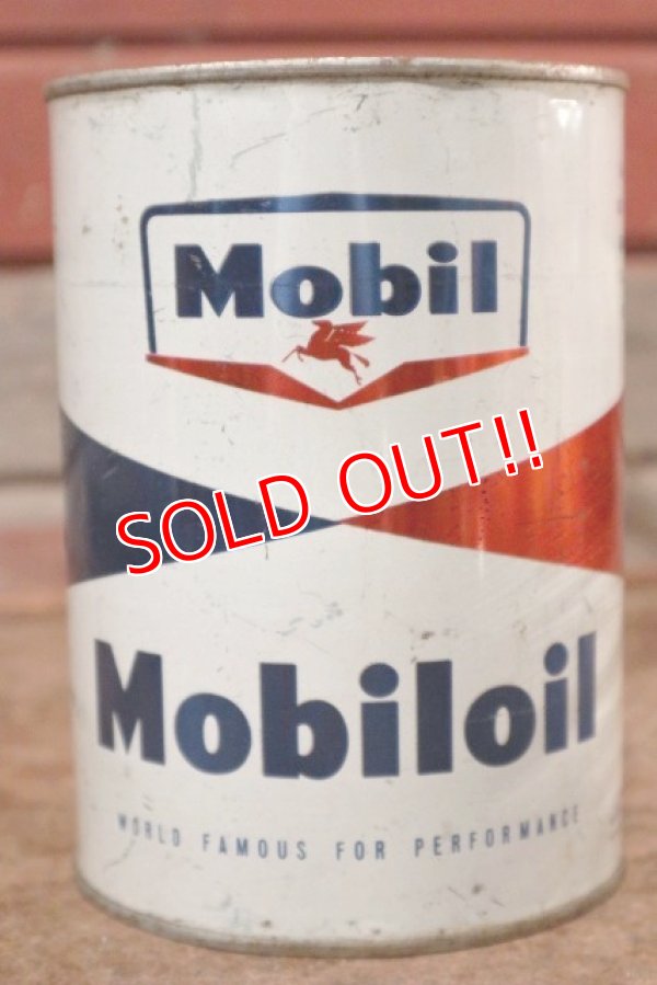 画像1: dp-200901-33 Mobil / Mobiloil One U.S.Quart Oil Can
