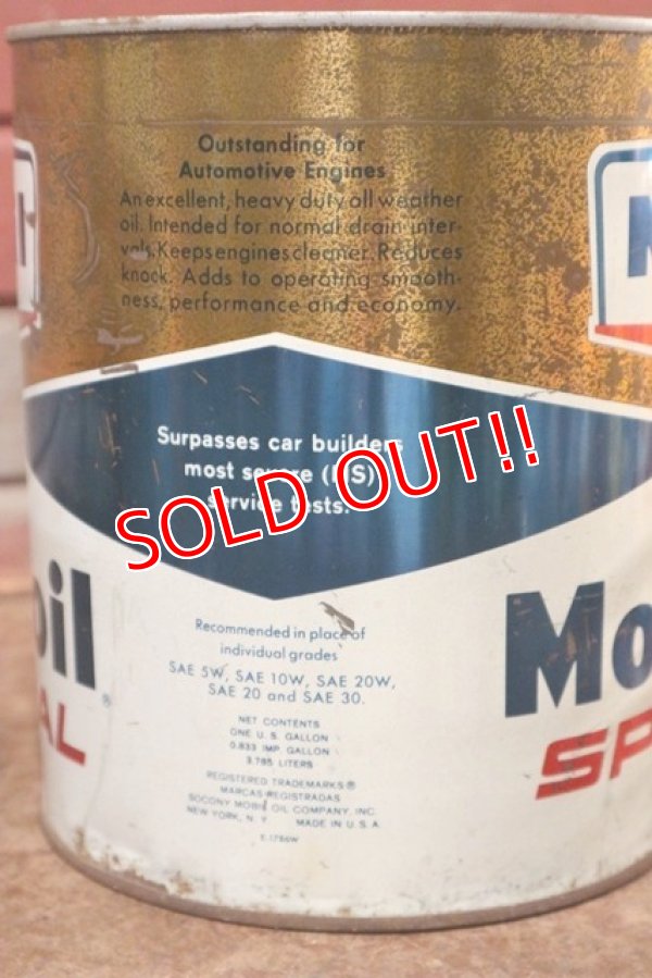 画像5: dp-200901-34 Mobil / Mobiloil SPECIAL One U.S.Gallon Oil Can