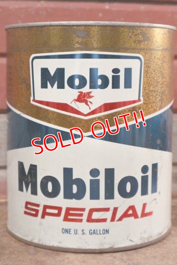 画像1: dp-200901-34 Mobil / Mobiloil SPECIAL One U.S.Gallon Oil Can