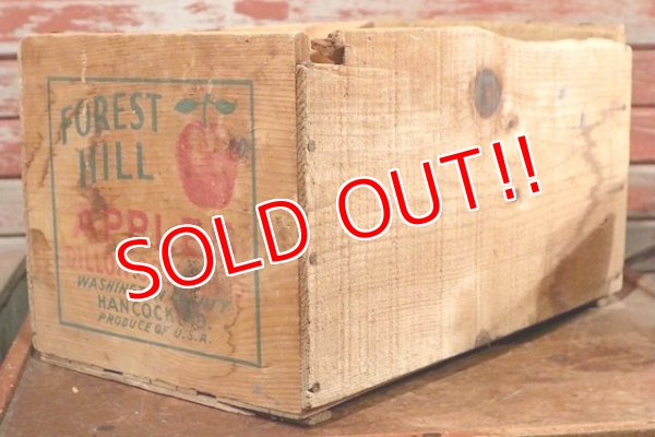 画像2: dp-200901-01 FOREST HILL APPLES / Vintage Wood Box