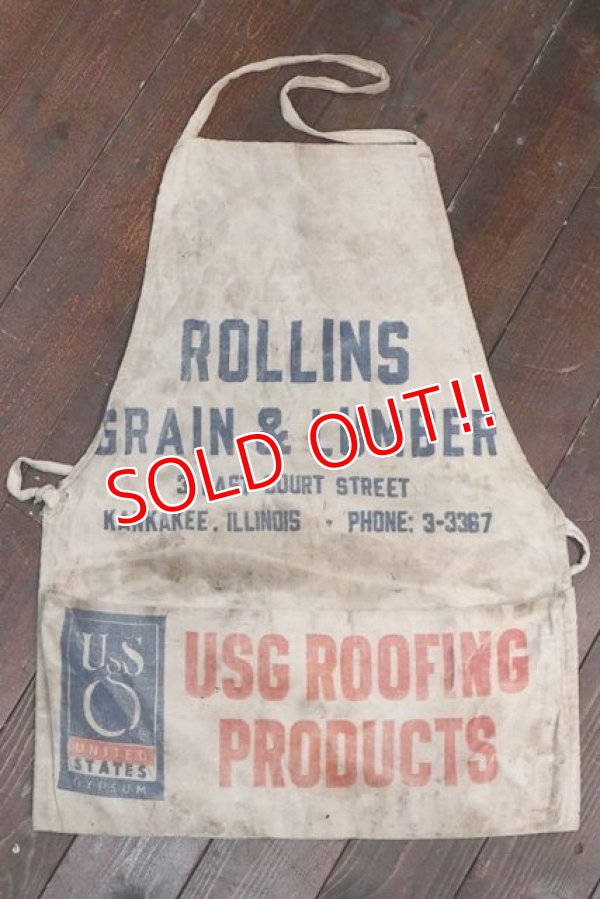 画像1: dp-200501-21 ROLLINS GRAIN & LUMBER / Vintage Apron