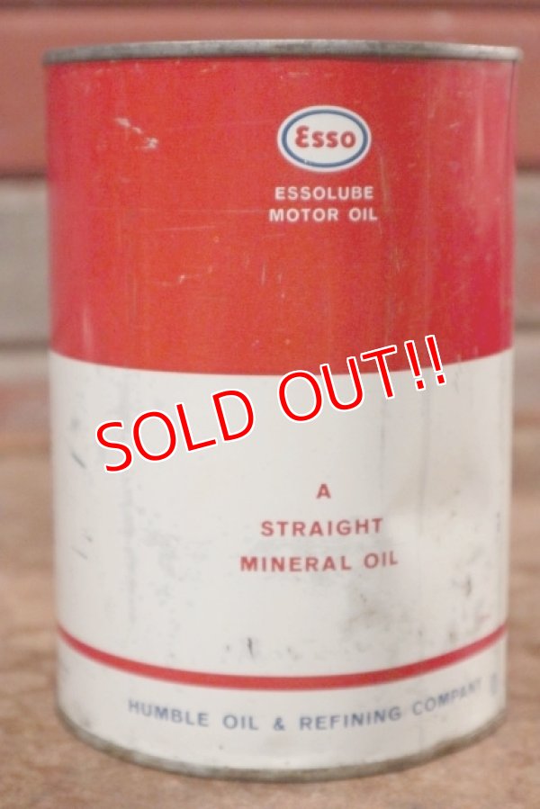画像2: dp-200901-59 Esso / 1963 One Quart ESSOLUBE Motor Oil Can