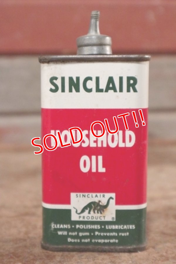 画像1: dp-200901-63 SINCLAIR / 1960's HOUSEHOLD OIL Can