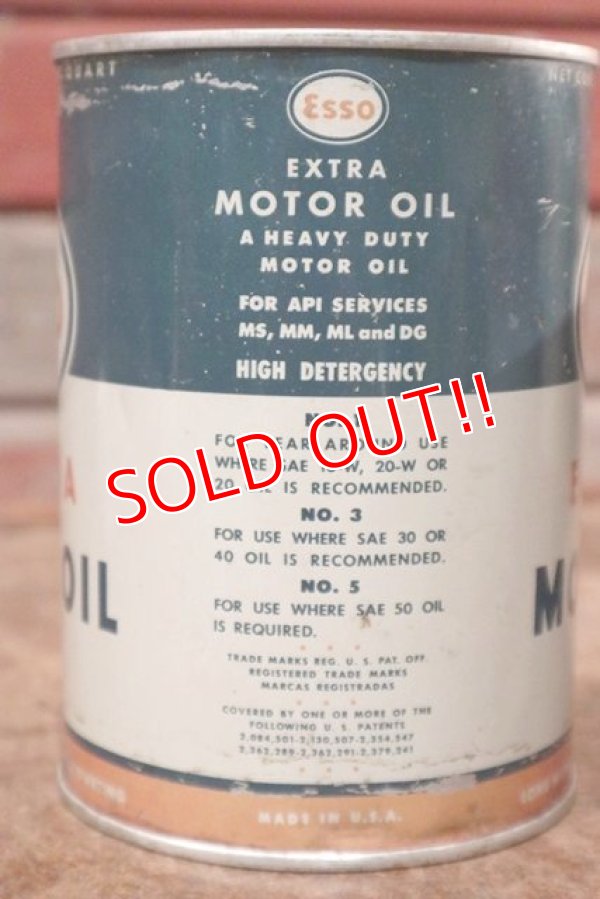 画像3: dp-200901-58 Esso / 1958 One Quart Extra Motor Oil Can
