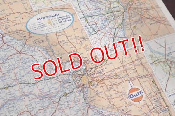 画像7: dp-200901-17 Gulf / 1967 Road Map "IOWA MISSOURI"