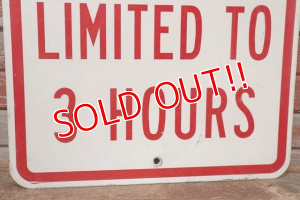 画像4: dp-200901-66 Road Sign "PARKING LIMITED TO 3 HOURS"