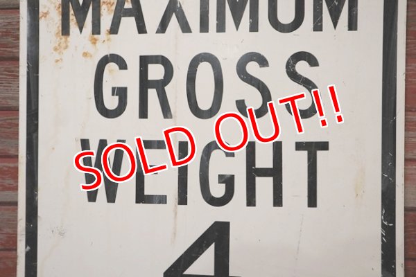 画像3: dp-201001-16 Road Sign "MAXIMUM GROSS WEIGHT 4 TONS "