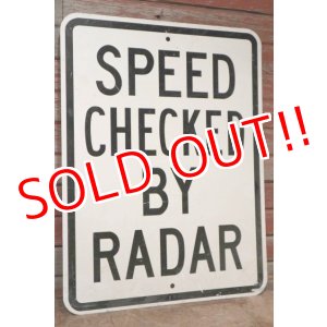 画像: dp-201101-71 Road sign "SPEED CHECKED BY RADER"