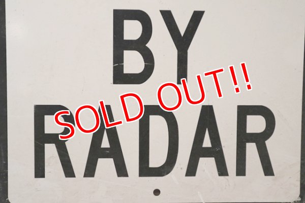 画像3: dp-201101-71 Road sign "SPEED CHECKED BY RADER"