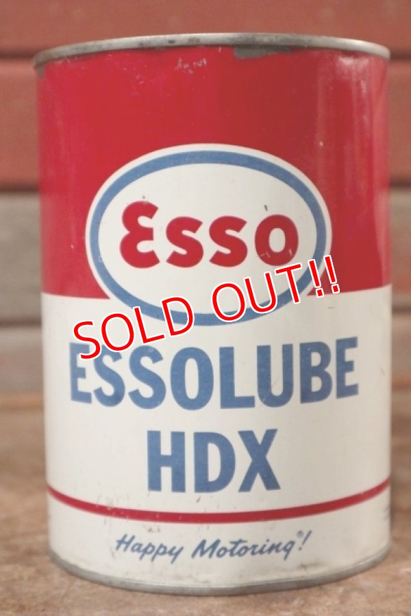 画像1: dp-201101-61 Esso / 1964 1 Quart ESSOLUBE HDX Motor Oil Can