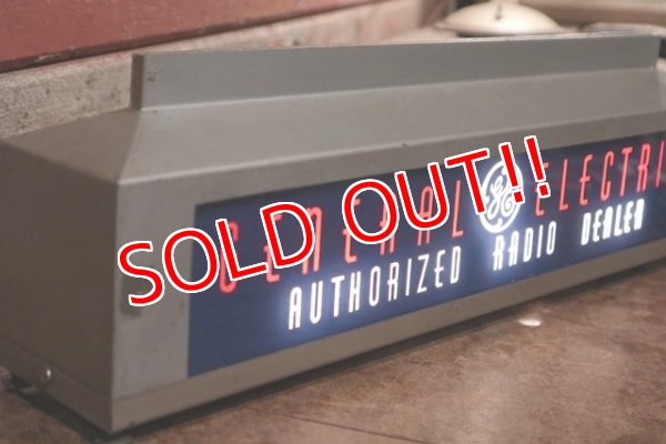 画像3: dp-201114-08 GENERAL ELECTRIC / 1940's-1950's Authorized Radio Dealer Lighted Sign