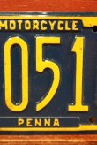 画像3: dp-201114-37 1970's Motorcycle License Plate "Pennsylvania"