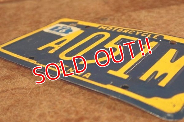 画像5: dp-201114-37 1970's Motorcycle License Plate "Pennsylvania"