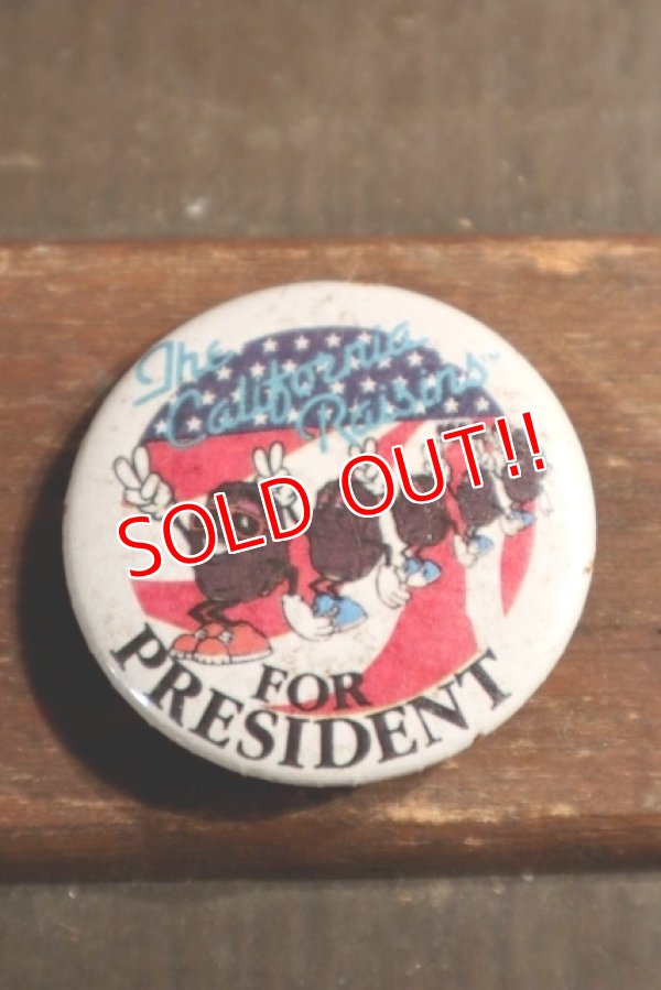 画像1: ct-201114-125 California Raisins / 1980's Pinback "FOR PREDIDENT"