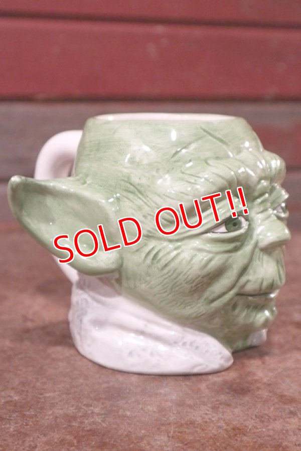 画像3: ct-201101-73 【SALE】STAR WARS / Yoda 1990's Ceramic Face Mug