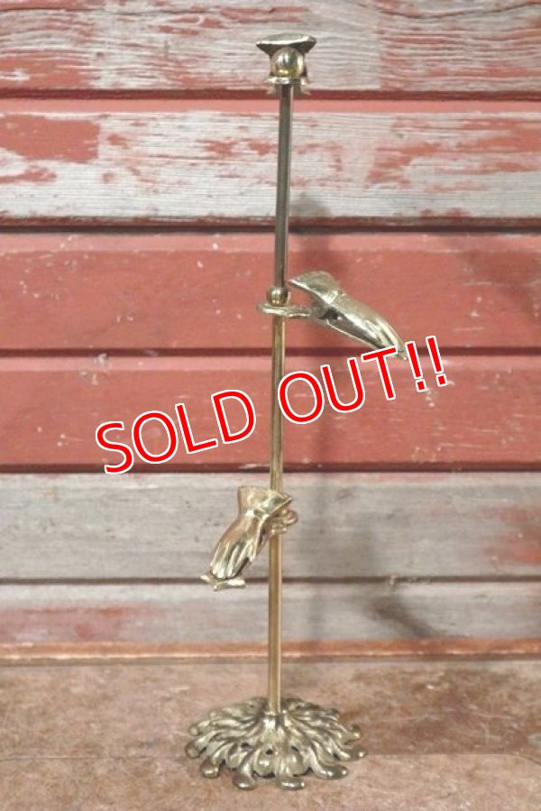 画像1: dp-201201-23 Vintage Brass Hand Clip Stand