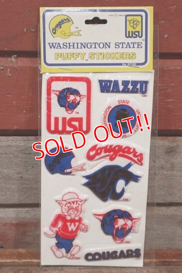 画像1: ct-201114-27 WASHINGTON STATE UNIVERSITY / 1984 Puffy Stickers