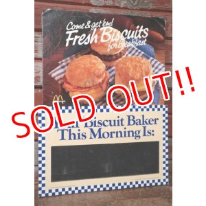 画像: dp-201201-66 McDonald's / 1984 Fresh Biscuits for Break Fast Cardboard Sign