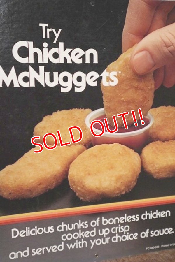 画像2: dp-201201-63 McDonald's / 1981 Chicken McNuggets Cardboard Sign