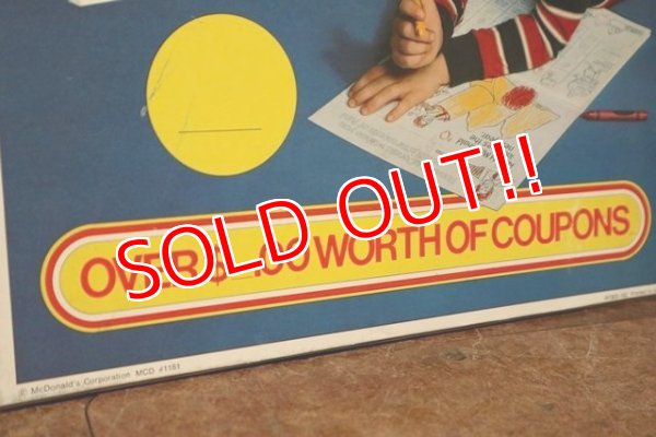 画像5: dp-201201-67 McDonald's / 1976 Coloring Fun Calendar Cardboard Sign