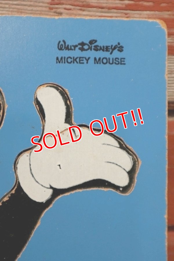 画像6: ct-210101-10 Mickey Mouse / Playskool 1970's Wood Frame Tray Puzzle