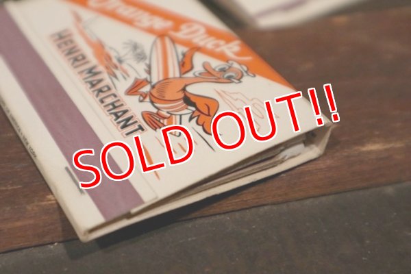 画像7: dp-201114-42 ORANGE DUCK / Vintage Match Book