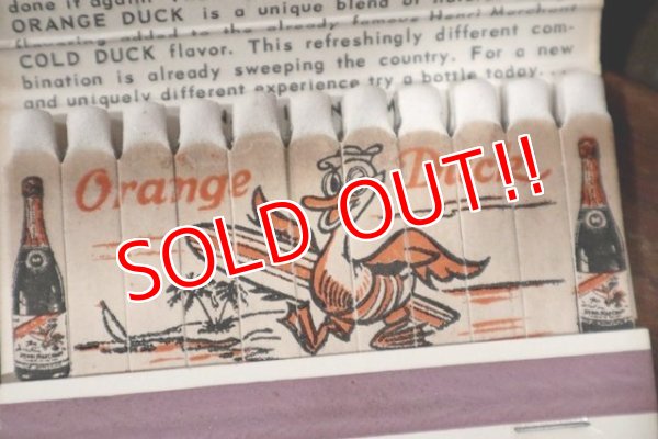画像3: dp-201114-42 ORANGE DUCK / Vintage Match Book
