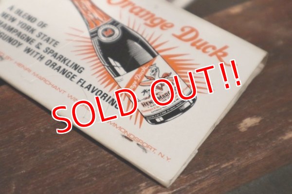 画像6: dp-201114-42 ORANGE DUCK / Vintage Match Book