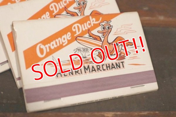 画像4: dp-201114-42 ORANGE DUCK / Vintage Match Book