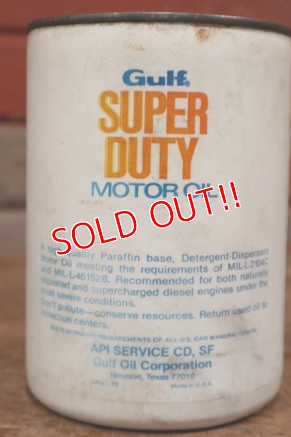 画像3: dp-201201-40 Gulf / SUPER DUTY One U.S. Quart MOTOR OIL