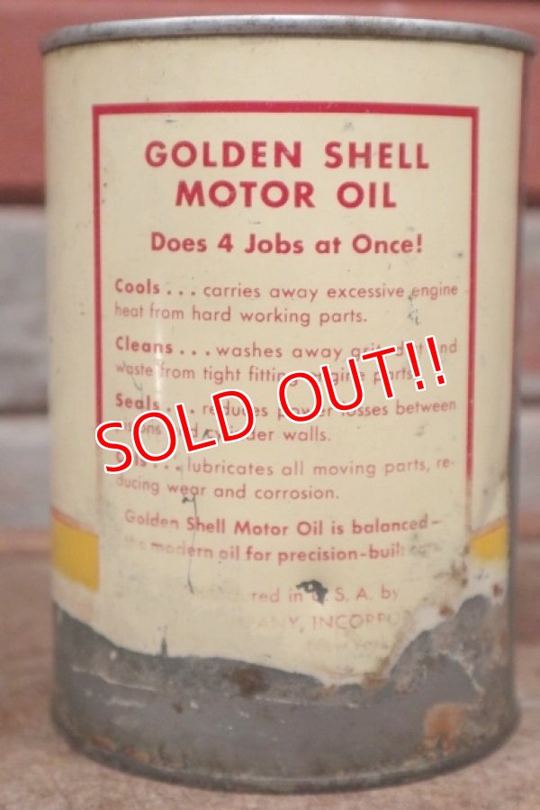 画像2: dp-201201-40 SHELL / GOLDEN SHELL Motor Oil One U.S. Quart Can