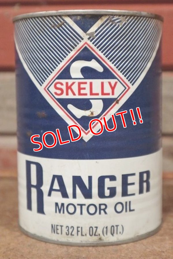 画像1: dp-201201-40 SKELLY / RANGER Motor Oil One U.S. Quart Can