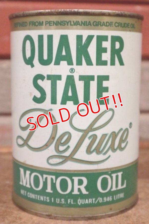 画像1: dp-201201-40 QUAKER STATE / De Luxe Motor Oil One U.S. Quart Can
