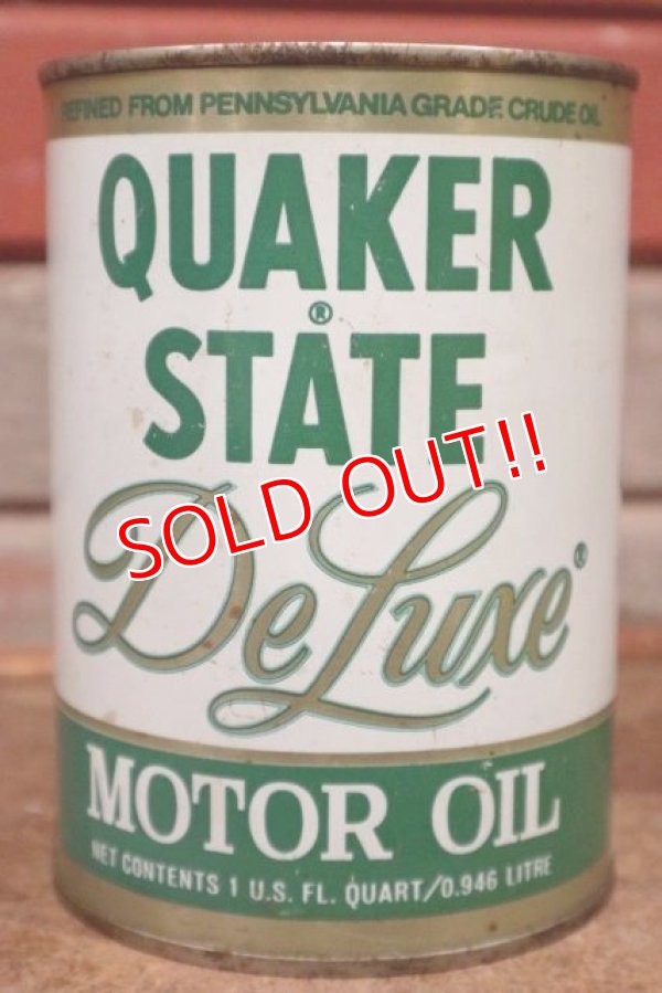 画像1: dp-201201-40 QUAKER STATE / De Luxe Motor Oil One U.S. Quart Can
