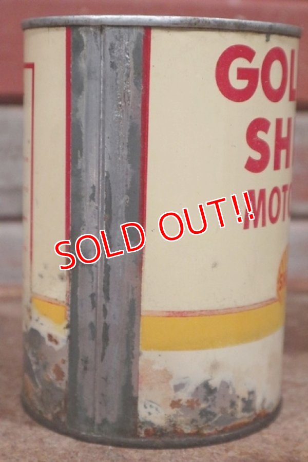 画像3: dp-201201-40 SHELL / GOLDEN SHELL Motor Oil One U.S. Quart Can