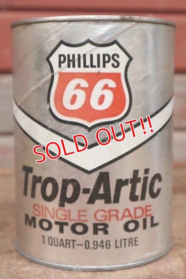 画像1: dp-201201-40 PHILLIPS 66 / Trop-Artic Single Grade Oil One U.S. Quart Can