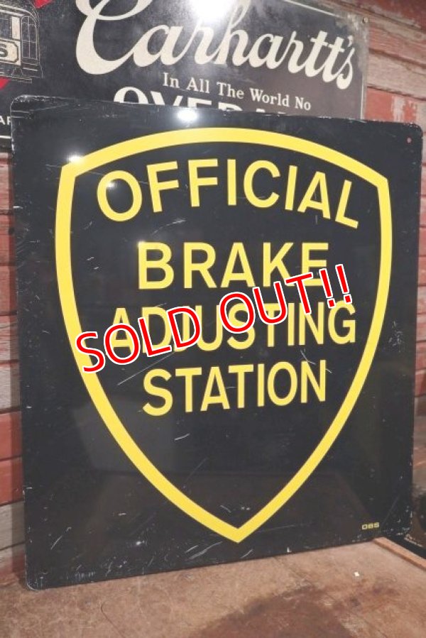 画像1: dp-210101-03 OFFICIAL BRAKE ADJUSTING STATION / Metal Sign