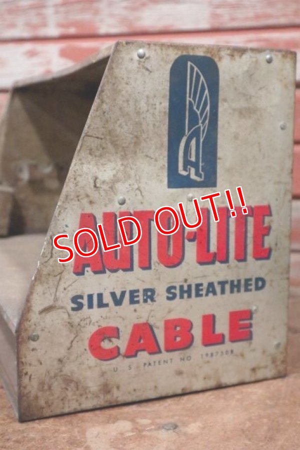 画像2: dp-201201-39 AUTO-LITE / 1950's Silver Sheathed Cable Display Rack