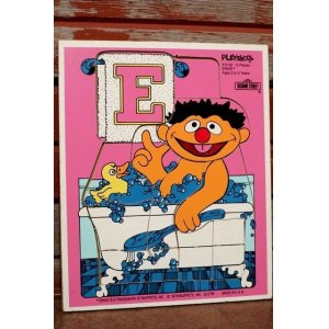 画像: ct-210101-06 Ernie & Rubber Duckie / Playskool 1970's Wood Frame Tray Puzzle