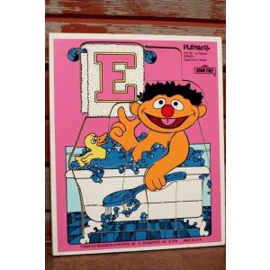 画像: ct-210101-06 Ernie & Rubber Duckie / Playskool 1970's Wood Frame Tray Puzzle