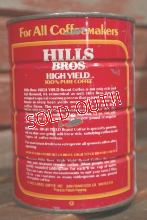 画像3: dp-210101-55 HILLS BROS HIGH YIELD COFFEE / Vintage Tin Can