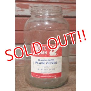画像: dp-201201-22 WHITE SWAN PLAIN OLIVES / Vintage Glass Bottle