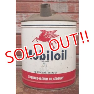 画像: dp-201201-50 Mobiloil / 1950's 5 U.S.GALLONS Oil Can