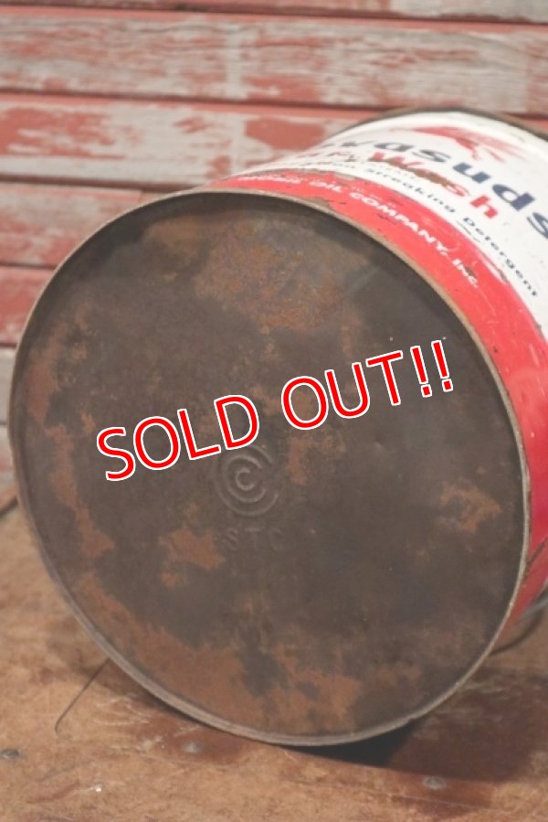 画像8: dp-201201-55 Mobil Sovasuds Car Wash / 1950's 5 U.S.GALLONS Oil Can