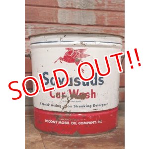 画像: dp-201201-55 Mobil Sovasuds Car Wash / 1950's 5 U.S.GALLONS Oil Can