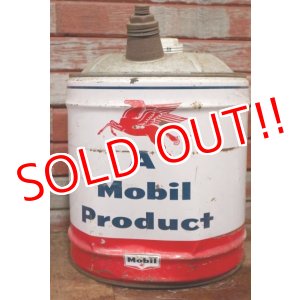 画像: dp-201201-47 Mobil / 1950's-1960's 5 U.S.GALLONS Oil Can