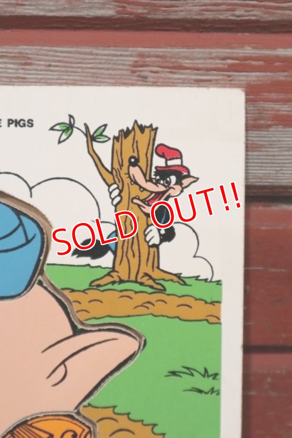 画像4: ct-210101-09 Three Little Pigs / Playskool 1970's Wood Frame Tray Puzzle