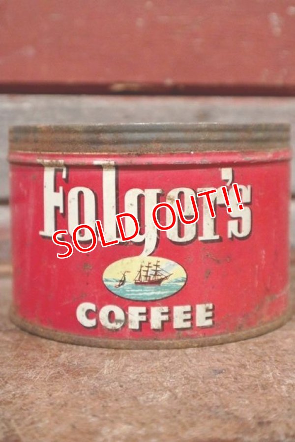 画像1: dp-210201-22 Folger's COFFEE / Vintage Tin Can